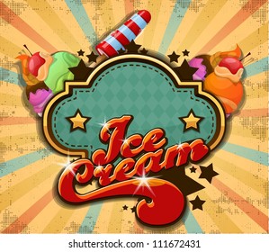 ice cream vintage background