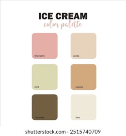 ice cream vintage color palette