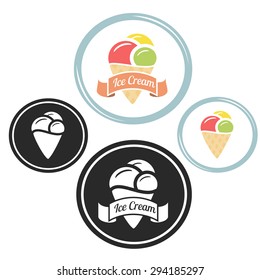 ice cream vintage logo
