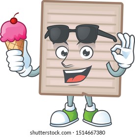 With ice cream vintage scrapbook paper place for text.
