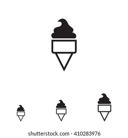 Ice cream in waffle cone