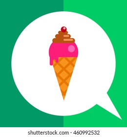 Ice cream in waffle cone