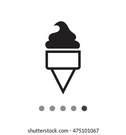 Ice cream in waffle cone