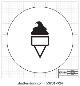 Ice cream in waffle cone