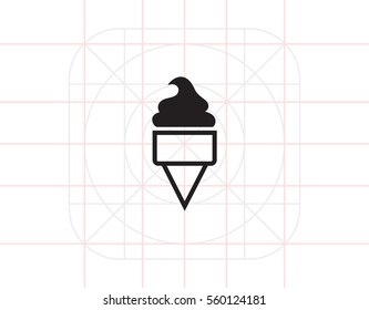 Ice cream in waffle cone