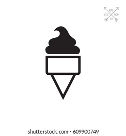 Ice cream in waffle cone
