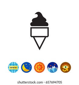 Ice cream in waffle cone