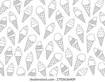 Fondo de cono de waffle de helado.