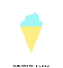 Ice cream, waffle cone icon. Simple color vector elements of freeze sweet icons for ui and ux, website or mobile application