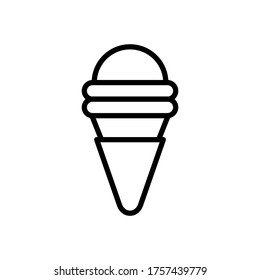 Ice cream, waffle cone icon. Simple line, outline vector elements of freeze sweet icons for ui and ux, website or mobile application