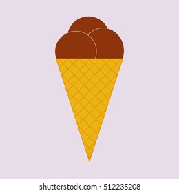 ice cream waffle cone with no topping