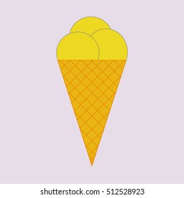 ice cream waffle cone with no topping