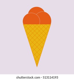 ice cream waffle cone with no topping
