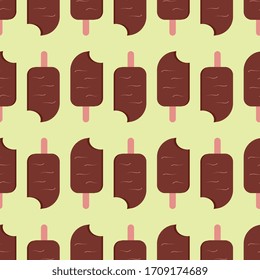 Ice cream wallpaper, illustration, vector on white background.