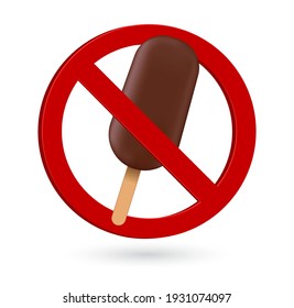 ice cream warning stop sign icon