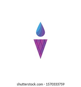 ice cream water logo vector concept with unique and modern styles