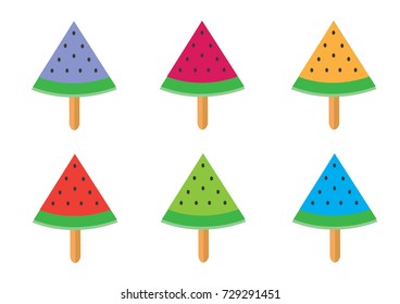 ice cream water melon vector 