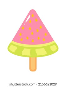 Ice cream watermelon. Sweet Food Icon. Vector illustration