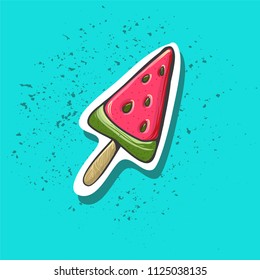 ice cream with watermelon taste in watermelon shape fashion patch badge sticker