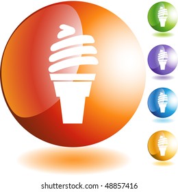 Botón web de Ice Cream aislado en un fondo.