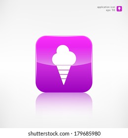 Ice cream web icon. Application button.