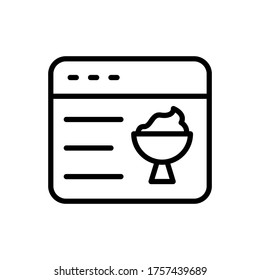 Ice cream, web site icon. Simple line, outline vector elements of freeze sweet icons for ui and ux, website or mobile application