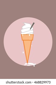 ice cream white icon vector illustration flat jpg eps site