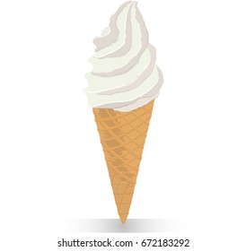 Ice Cream white vector