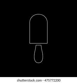 ice cream -  white vector icon