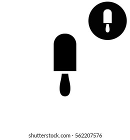 ice cream  - white vector icon