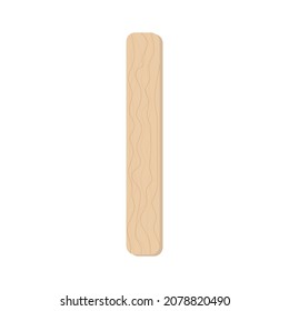 Ice cream wooden sticks flat vector illustrations set. Ecological material. Eco friendly food accesories isolated cliparts on white background. Medical wood tongue depressors collection