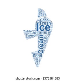 ice cream word cloud. tag cloud about ice cream