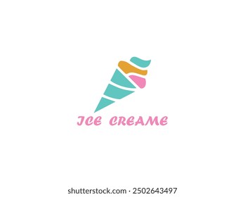 ICE CREAME Logo, Icon , Vektorgrafik und Illustration, die einen Markennamen oder eine Identität für jedes Unternehmen enthalten.