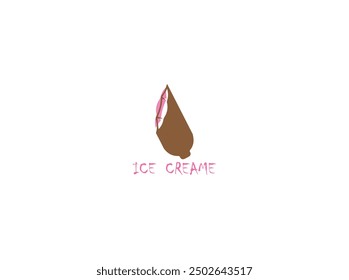 ICE CREAME logo, icon , vector and illustration, which contain a brand name or identity for any company .