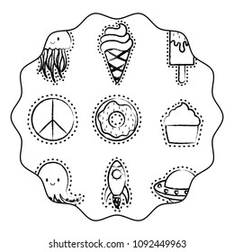 ice creams and donuts pattern