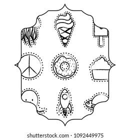 ice creams and donuts pattern