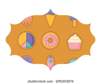 ice creams and donuts pattern