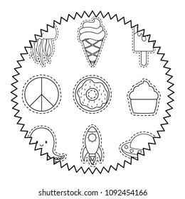 ice creams and donuts pattern
