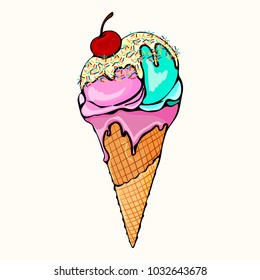 Ice creams eps10 vector illustration