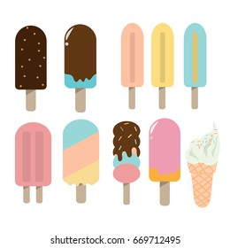 ice creams isolated