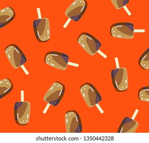 Ice creams pattern. Vector illustration