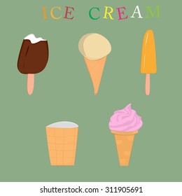 Ice creams set