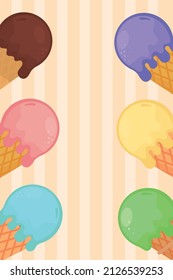 Eis-Cremes gestreiftes Muster