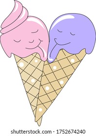 ice cream.vector illustration of fun food