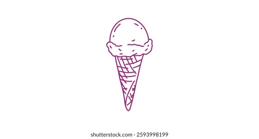 ice crean vector outline illustration sketching