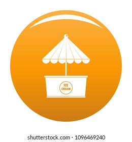 Ice creme icon. Simple illustration of ice creme vector icon for any design orange