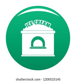 Ice creme trade icon. Simple illustration of ice creme trade vector icon for any design green