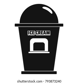 Ice creme trade point icon. Simple illustration of ice creme trade point vector icon for web.