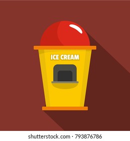Ice creme trade point icon. Flat illustration of ice creme trade point vector icon for web.