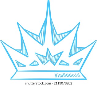 Ice Crown. Noble Power Symbol. Royalty Sign